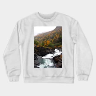 Waterfall Flamsdalen Valley Flam Norway Crewneck Sweatshirt